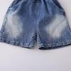 2026 New Boys' Summer Outfit: Stylish Infant Letter Pocket Short Sleeve Two-Piece Set