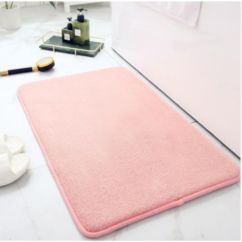 Coral Fleece Engraving Bathroom Mat Bath Non-slip Carpets In Wash Basin Bathtub Side Floor Rug Shower Room Doormat Memory Foam 3D Pad