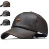 Unisex Jamont Label Skórzane Czapki Baseballowe Outdoor Regulowane Wiosna i Jesień Codzienna Czapka Chroniąca Przed Słońcem