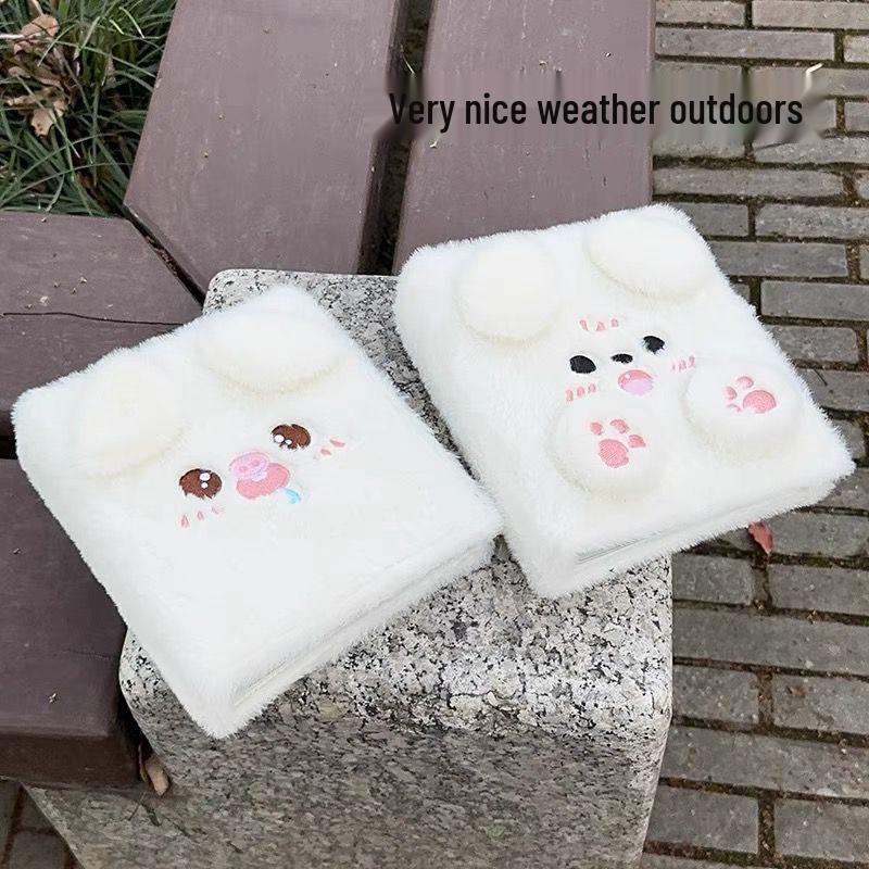 Fluffy Cute Three-Inch Loose-Leaf Card Album - High-Value Storage for Girls Chasing Stars