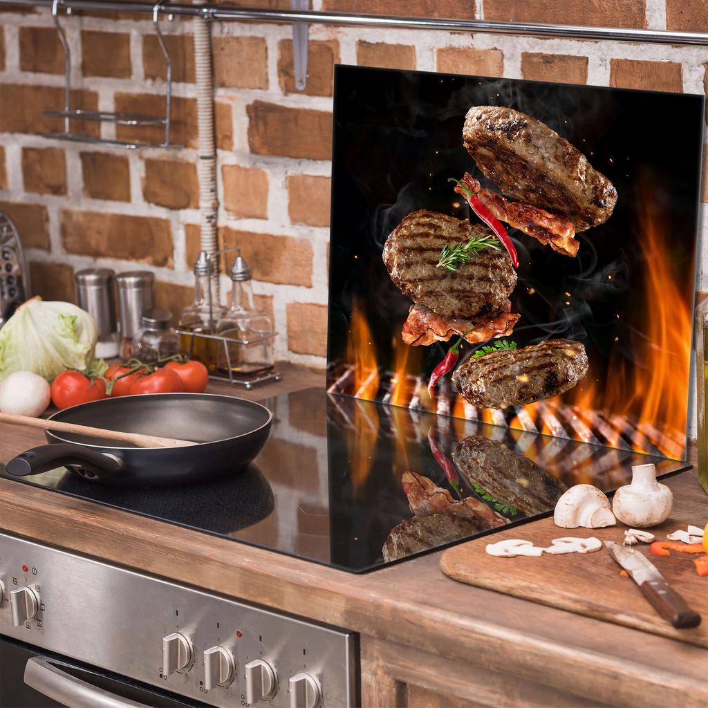 Szklana płyta ochronna na kuchenkę 60x52 Grill