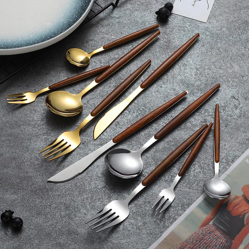 Abay Wood Grain Handle Portuguese Cutlery