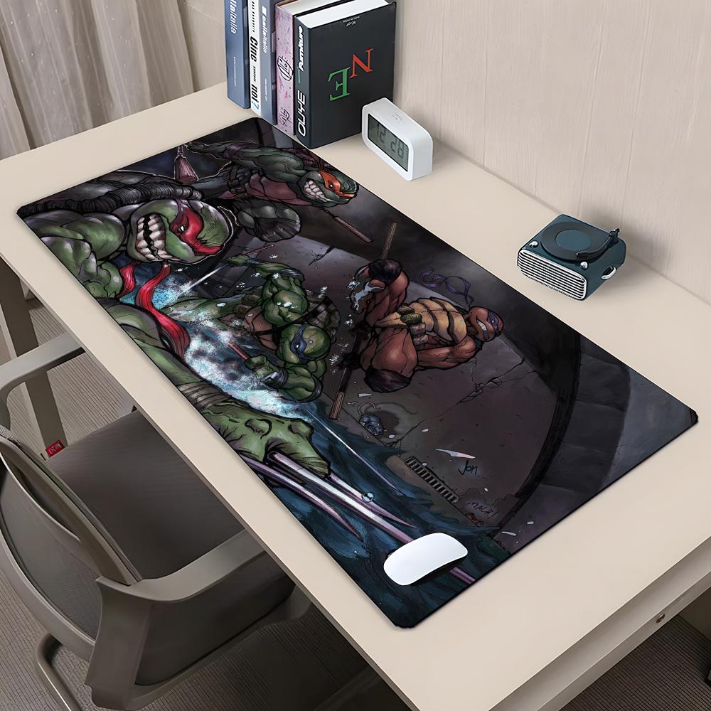 N-Ninjas Turtles Mouse Pad Rubber Antislip Keyboard Pad 40x90cm Mousepad Gaming Accessories XXL Office Computer Mat