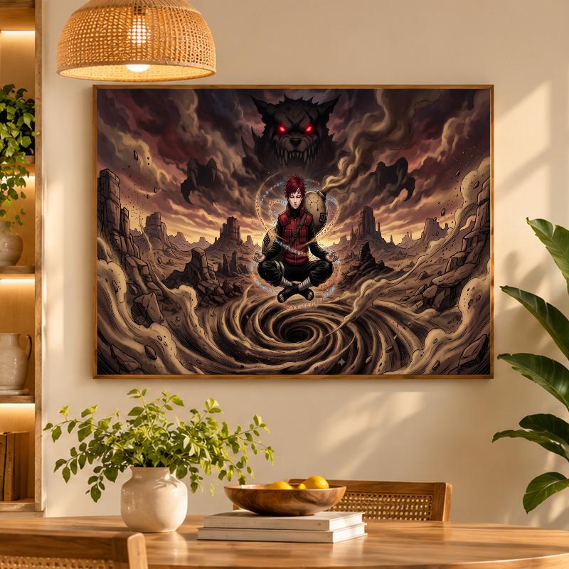 5D Diamond Painting Gaara Naruto DIY Full Drill Diamond Art Kit Home Decoration