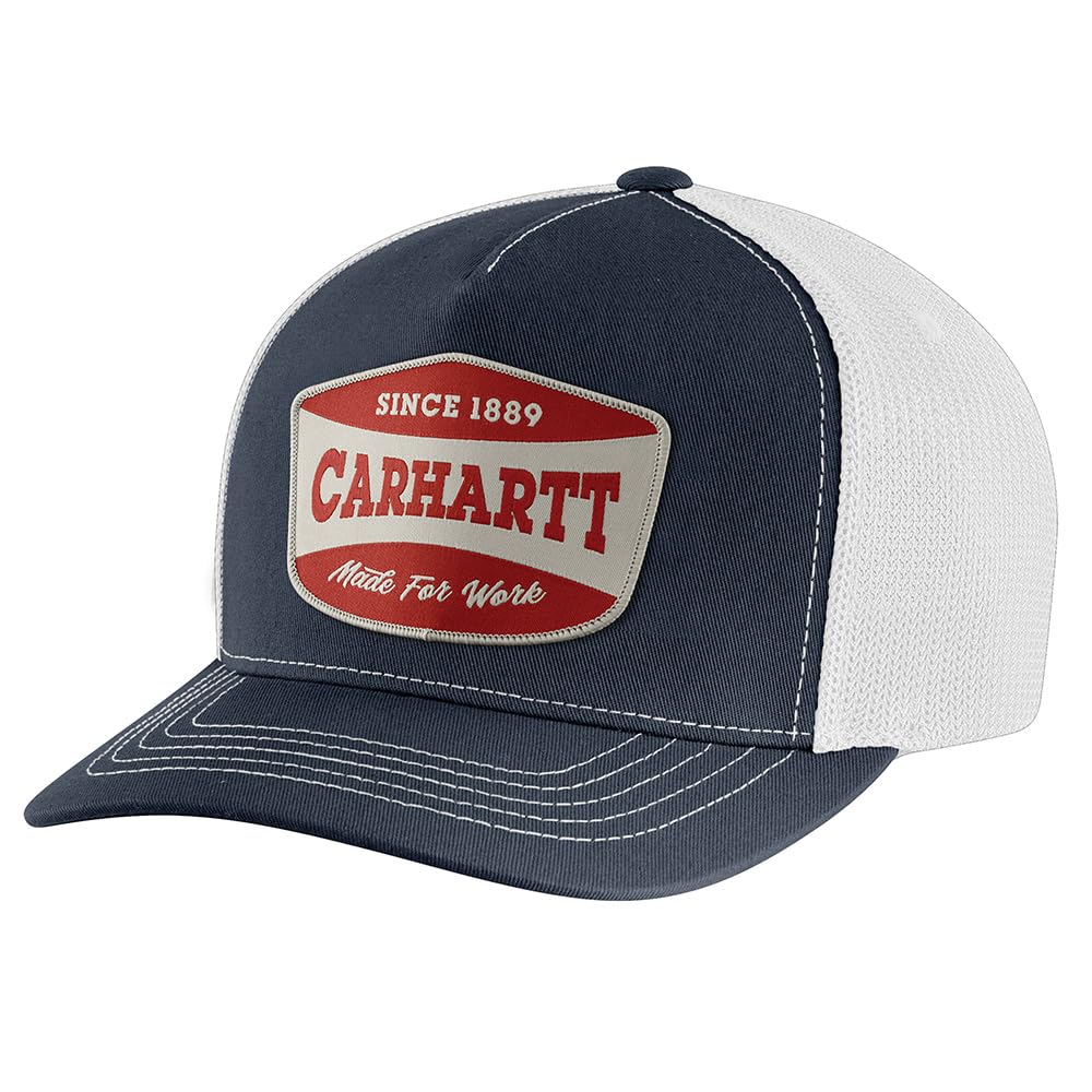 Carhartt Canvas Mesh Back Patch One Size Men s Cap, Navy,