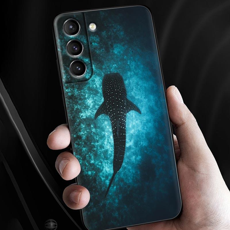 Ocean Whale Shark Swimming Case For Samsung Galaxy S24Ultra Funda S24 5G S22 S23 Ultra S20 S21 FE S10 Plus Soft Tpu Phone Cases