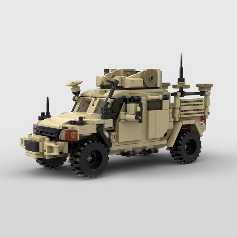 Collection Series International MXT-MV Armored Car Husky Building Blocks Assembly Bricks Army Combat Vehicles Model Display Toy