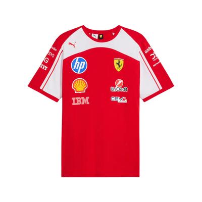 Puma Scuderia Ferrari Hp Replica Series Okrągły Dekolt Krótki Rękaw Koszulka Unisex Top 713831-01