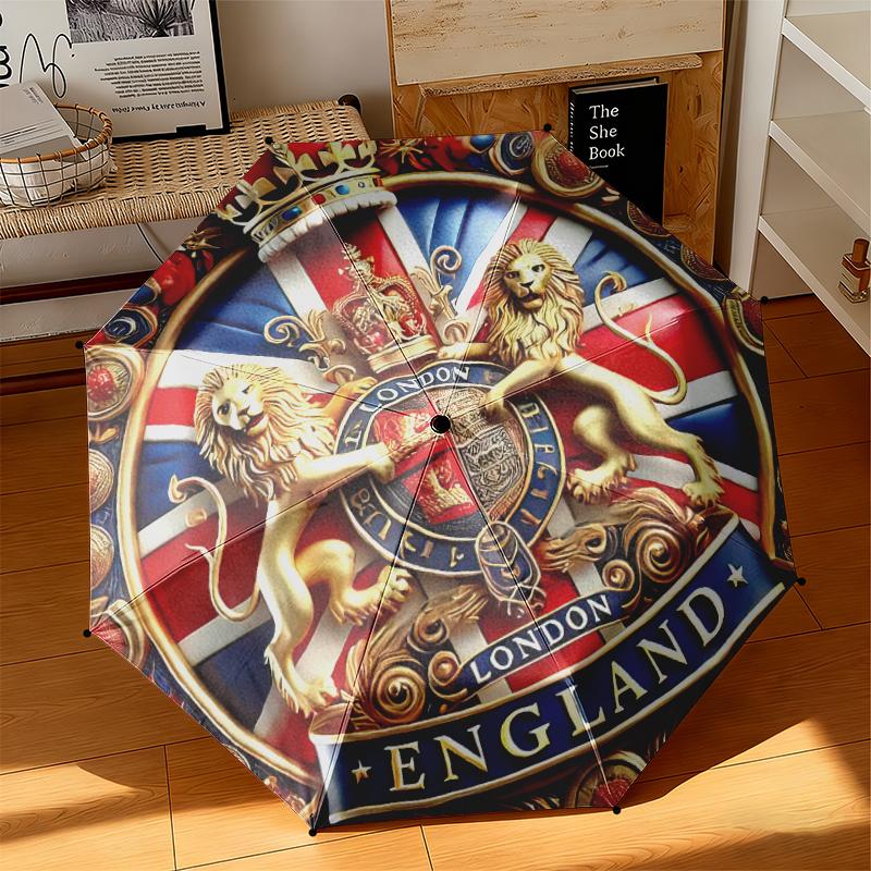 1 pz Impero Britannico Londra Inghilterra Ombrello Portatile Pieghevole Struttura a Ossa Forate Telaio in Ferro Ombrello da Esterno per la Casa