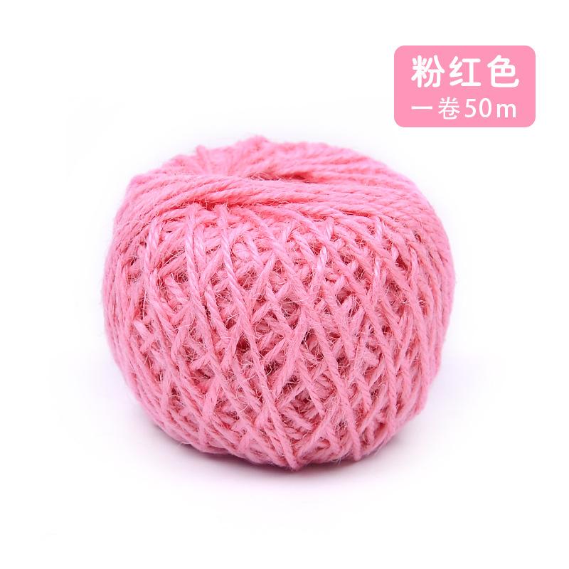 Color Hemp Rope Diy Hand-Woven Decorative Retro Style Photo Clip Jute Rope 50 Meters
