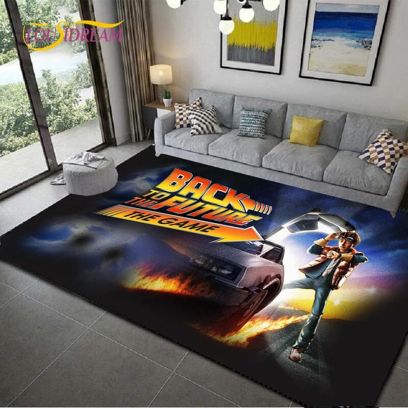 Back To The Future Creative Area Rugs,Carpet for Living Room Bedroom Home Decorative,Kid Rug,Kitchen Bathroom Non-slip Floor Mat