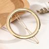 5pcs Elegant Round Hair Clip - Durable Golden Hair Accessory for Women & Men, Unisex Adult Everyday Styling, Secure Hold for Casual & Formal Occasions