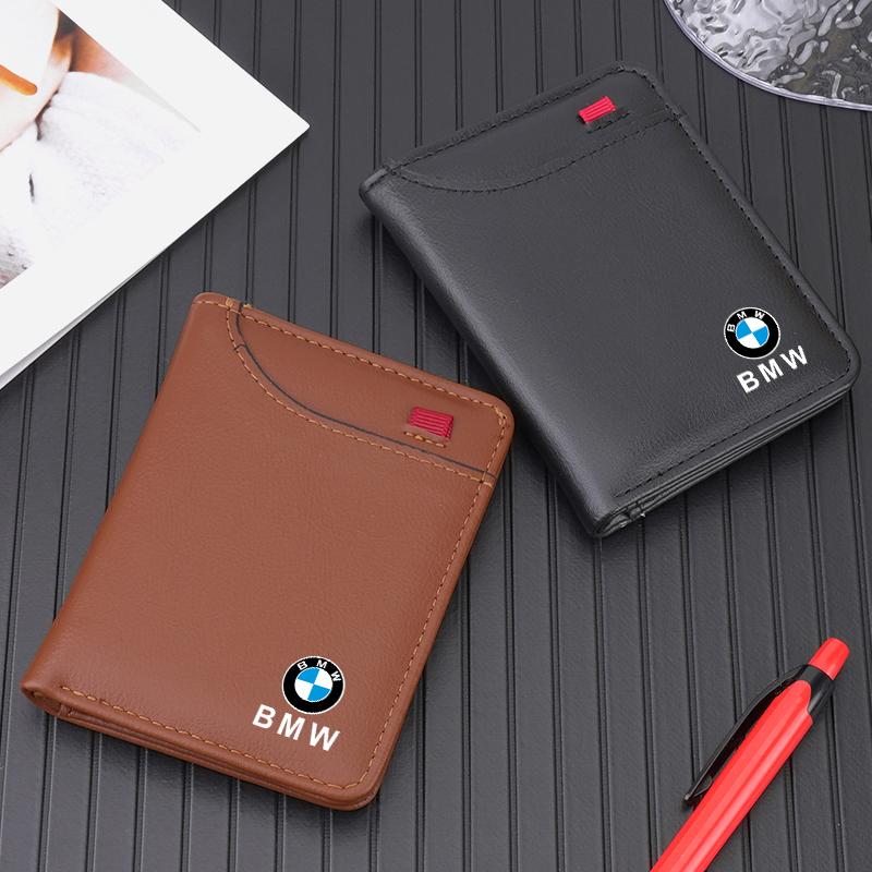 Car Emblem Credit Card Purse Portable Small Wallet for BMW X1X2 X3X5 X4 X6 X7 1 3 5 6 7 Series F40 E60 E90 F10 F15 F30 G20 G30 npbf16