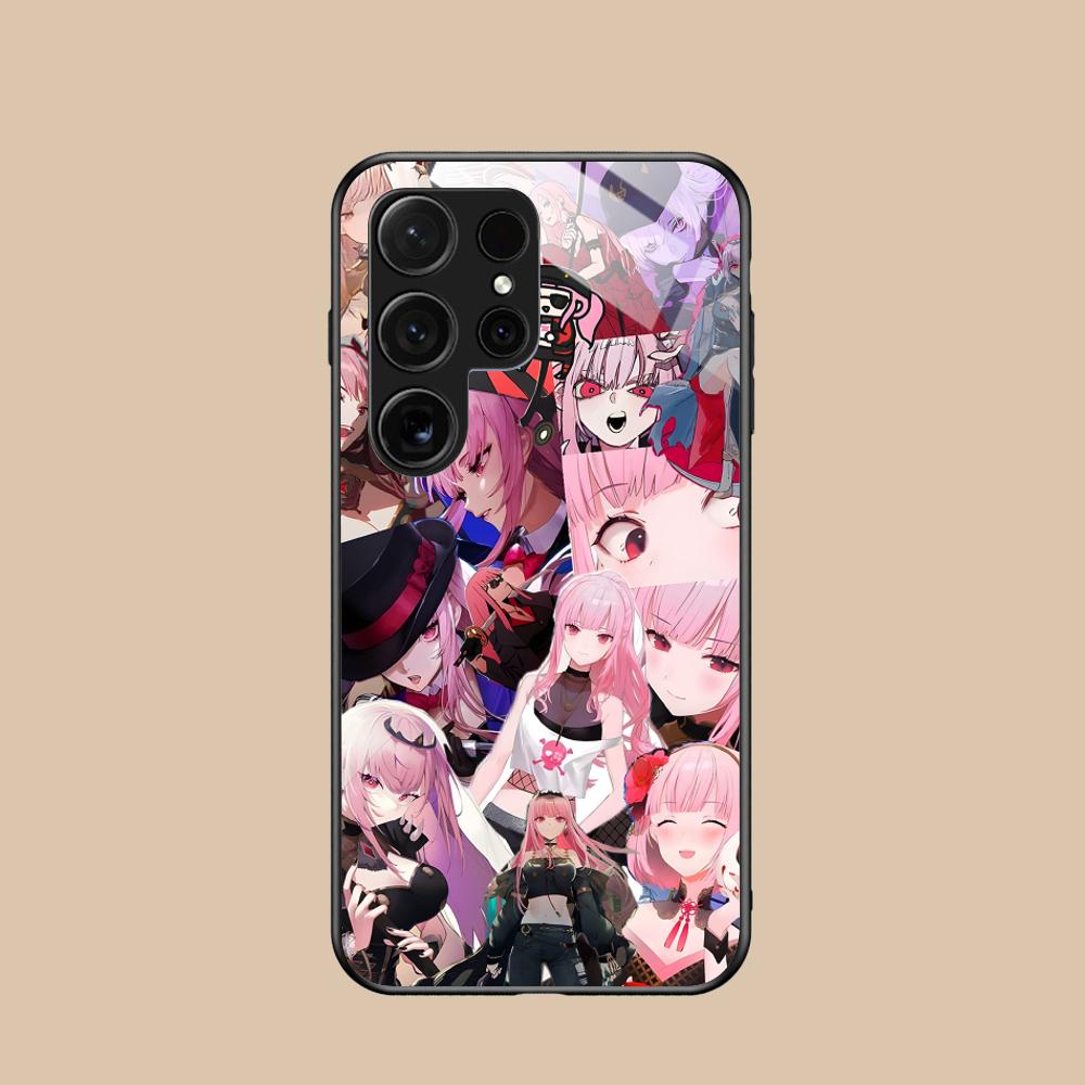 Holo Mori Calliope Glass Mobile Phone Case for Samsung Galaxy A56 55 54 53 52 51 36 35 34 23 16 15 5G Colorful Cover