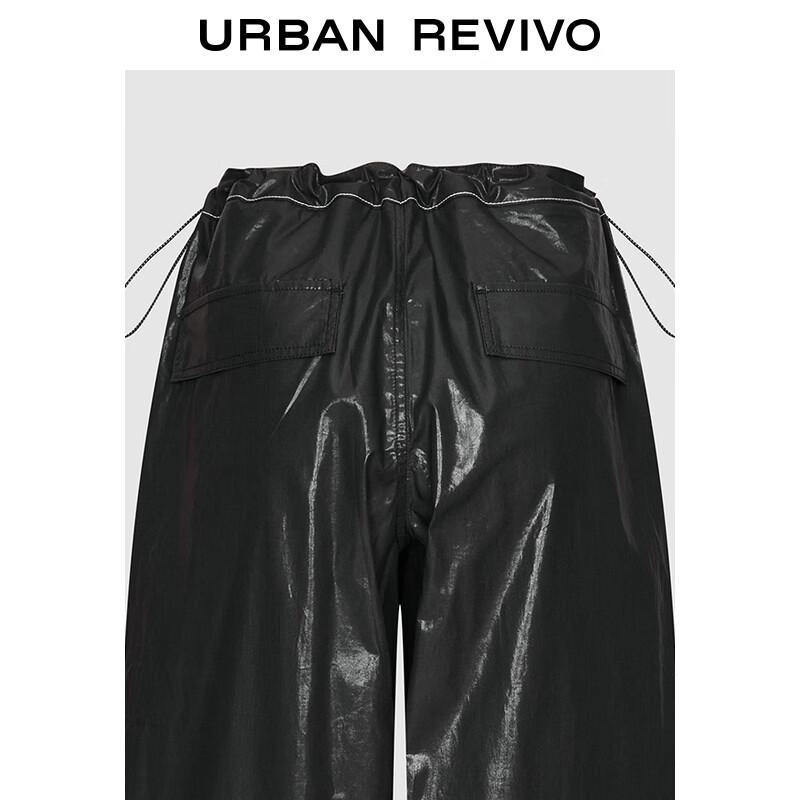 UR 2025 Autumn Drawstring Pleated Wide-Leg Pants