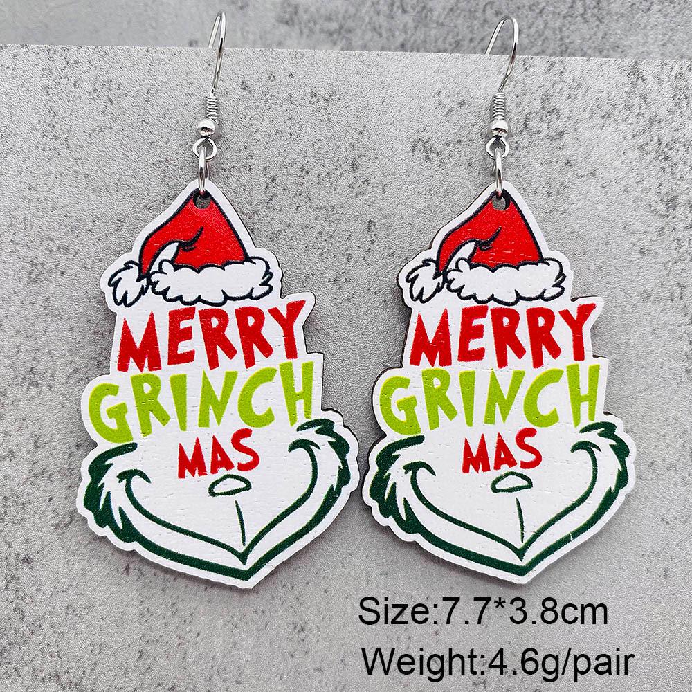 Wooden Christmas Earrings – Santa, Red Car, Gnome & Reindeer Designs
