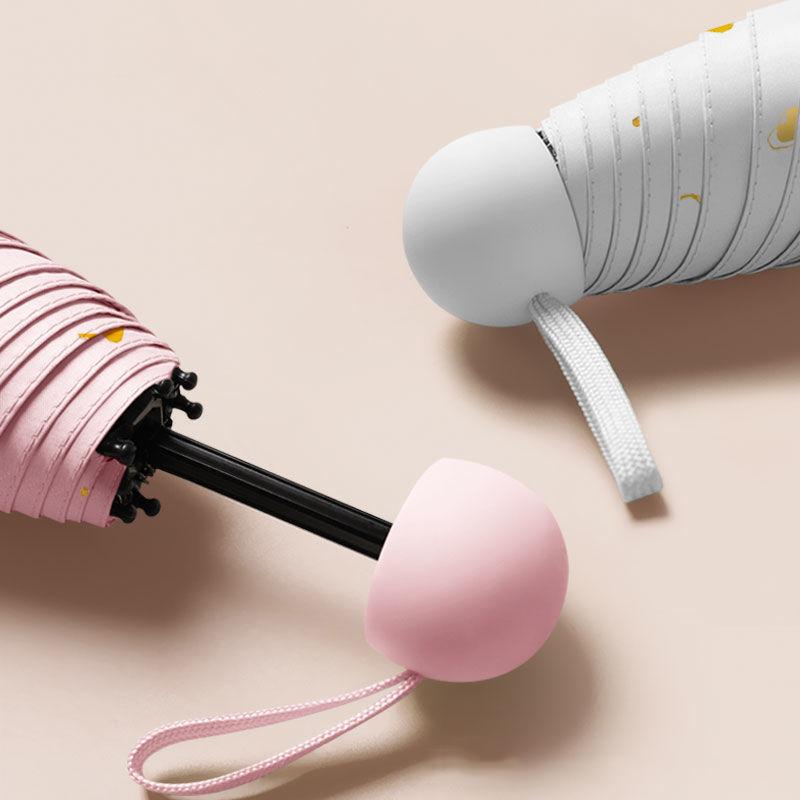 Kapesní deštník Mini Capsule Sunny Rainy Deštník na slunce a déšť, UV ochrana, přenosný lehký slunečník