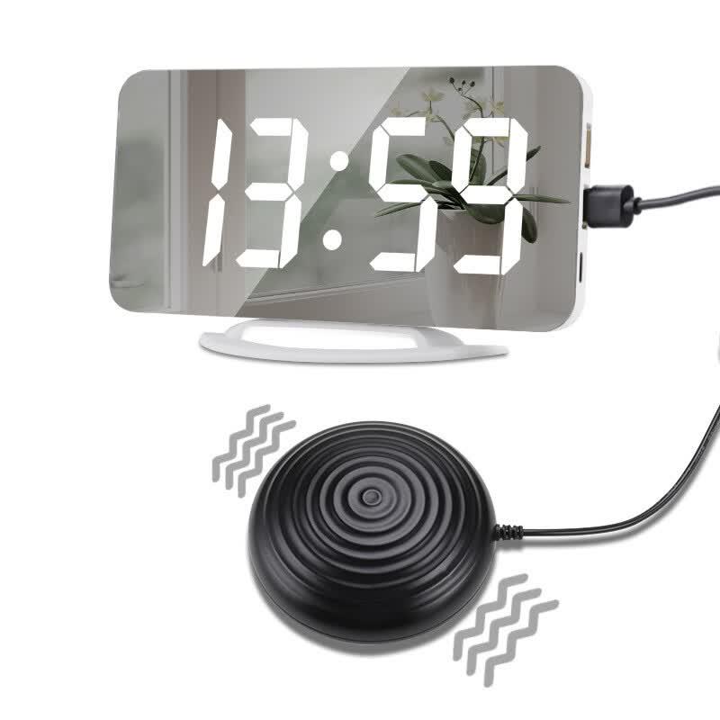Longdai LED Mirror Digital Alarm Clock with Vibration