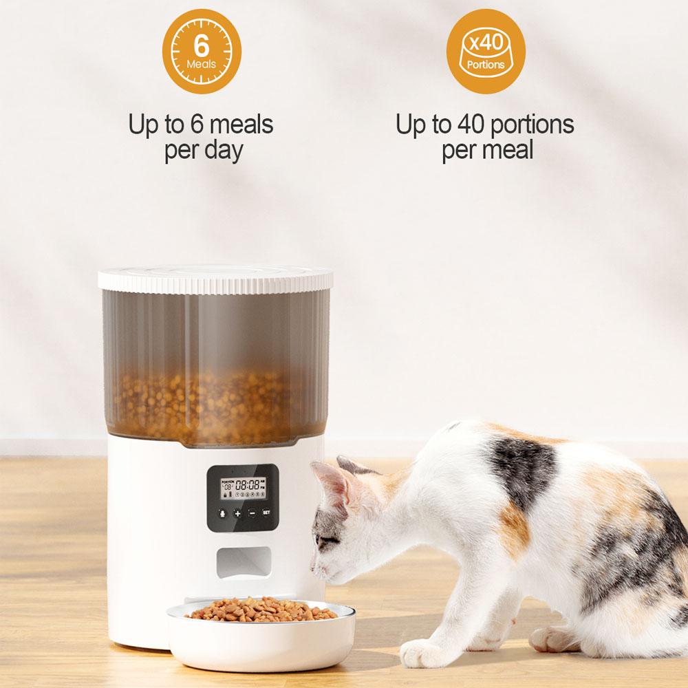 For 4L Pet Feeder  Automatic Dog Food Dispenser Smart Cat Feeder 2L Cat Automatic Drinking Fountain Dog Water Feeder