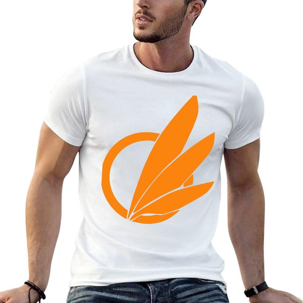 Avali Logo Orange T-Shirt Athletic Fit Sportliches Kurzarm Oberteil