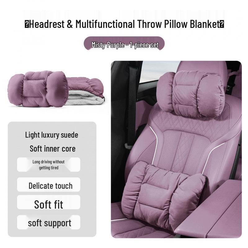 Trumpchi E8 Flannel Headrest & Lumbar Support for Legend M8, Master Neck Pillow for GS3, Ying Su M6, GS8.