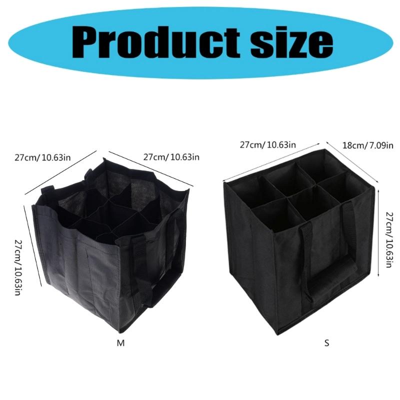 Unzerbrechliche 6 Flaschenträger Tasche Umweltfreundliches Vlies Ergonomischer Griff Getränketräger Tasche für Reise Lagerung