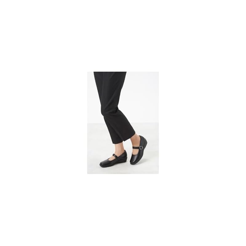 [Pansy] 4073 Office Pumps Shoes, 3E Width, Women's, Made in Japan, Strap, 24.5cm, Black