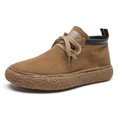 Modne Męskie Buty Codzienne z Prawdziwej Skóry z Miękką Podeszwą, Oddychające Zamszowe Buty Robocze na Zewnątrz, Wysokiej Jakości Buty Turystyczne, Buty do Chodzenia za Kostkę