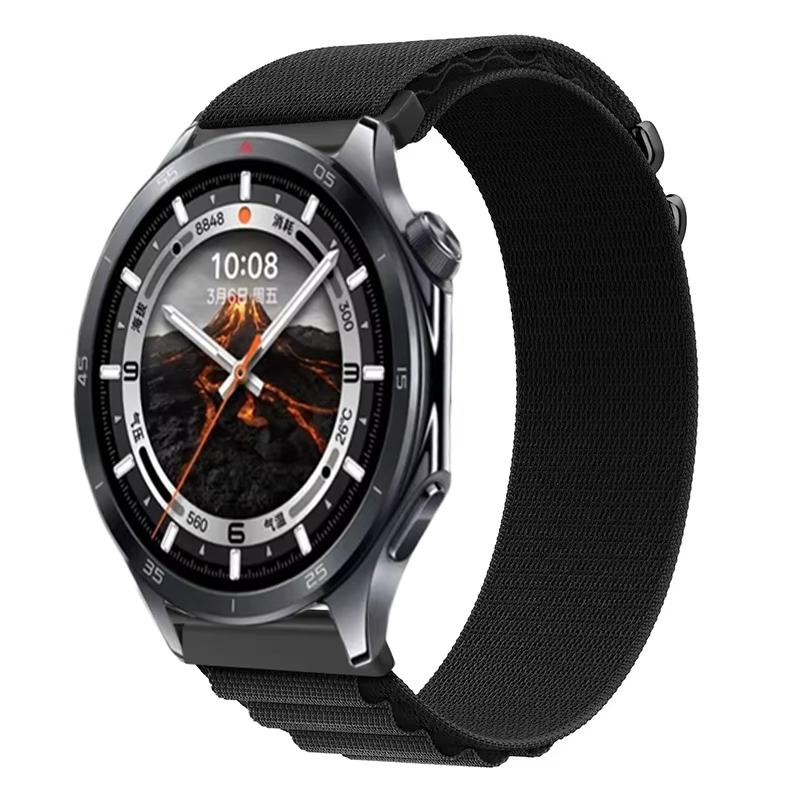 

20mm 22mm Alpine Loop Nylon Strap forWatch 4 Pro/X2/X3 Sport Bracelet for OnePlus Watch 3 46mm/2/2R Replaceable Watchband For width 22mm чорний