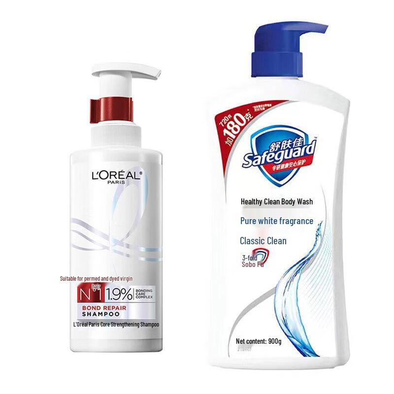 L Oreal Core Repair Shampoo & Safeguard Body Wash Bundle
