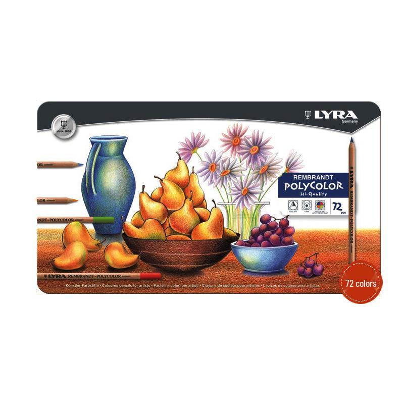 LYRA Rembrandt 72-Color Oil-Based Colored Pencils for Art and Design HB