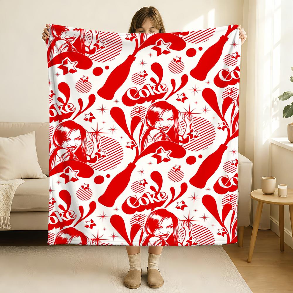 

Fashion C-Coca-C-Cola-S Blanket Soft and Skin Friendly For Couch Bed Napping Bedspread All Seasons Comforter 75cmx90cm