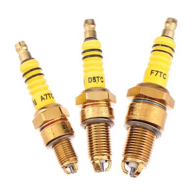 1 bujía de 3 electrodos triples A7Tc D8Tc para motocicletas Gy6 CG 50, 70, 110, 125 y 150 cc, ATV, scooter, motocross, karts.