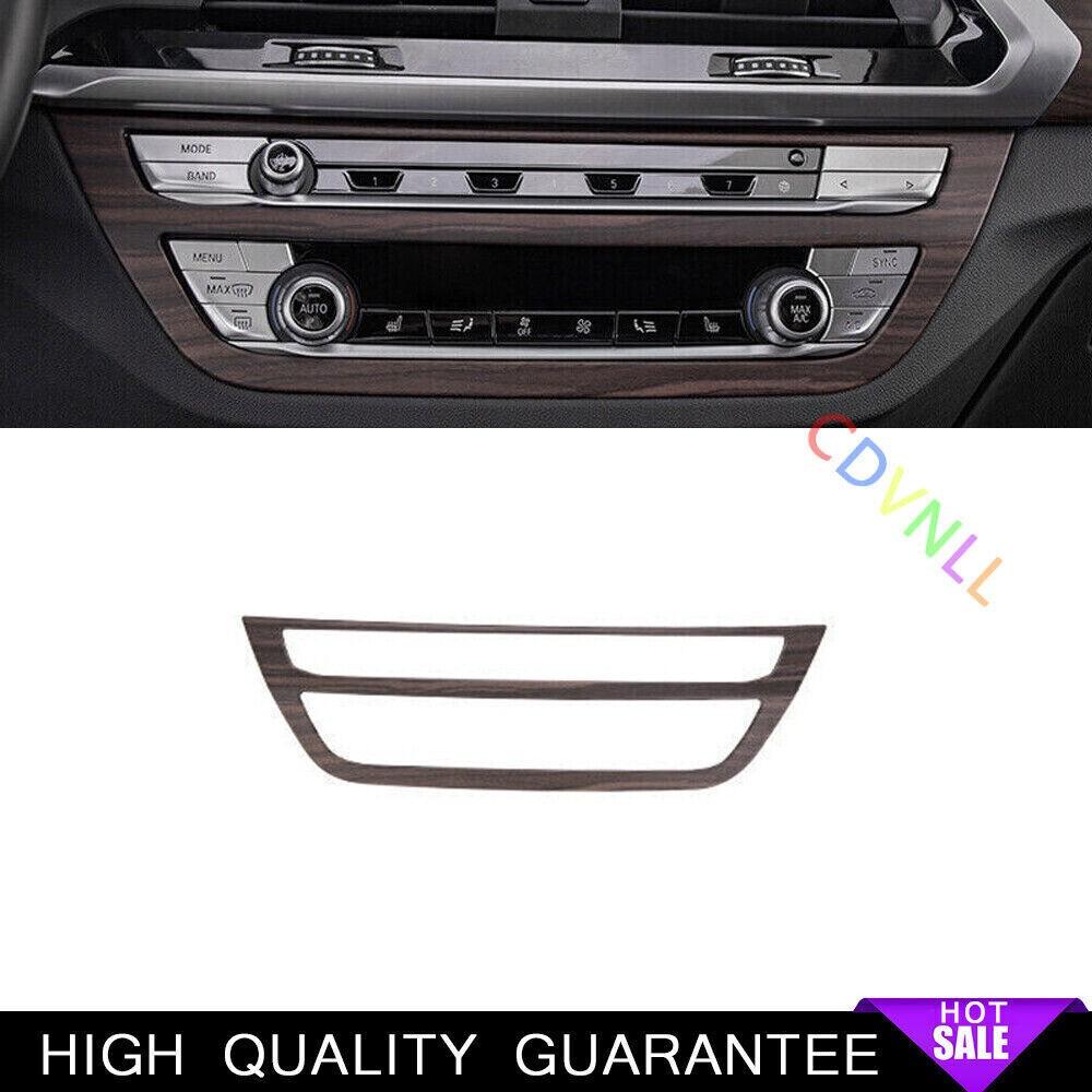 Console AC Button Control Frame Trim For BMW X3 G01 X4 G02 2018-2021 Wood Grain