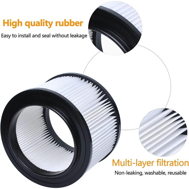 17810 Filter Compatible with Craftsman 4 Gallon Vacuum Filter,9-17810 Wet Dry Vacuum Filter Compatible with Craftsman 4 Gallon Replacement (2 Pack)