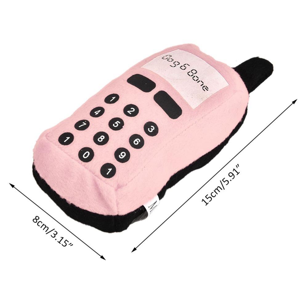 Soft Plush Squeaky Pet Toy Squeaky Built-in Dog Interactive Toy Plush Phone Toy  Interactive Game розовый
