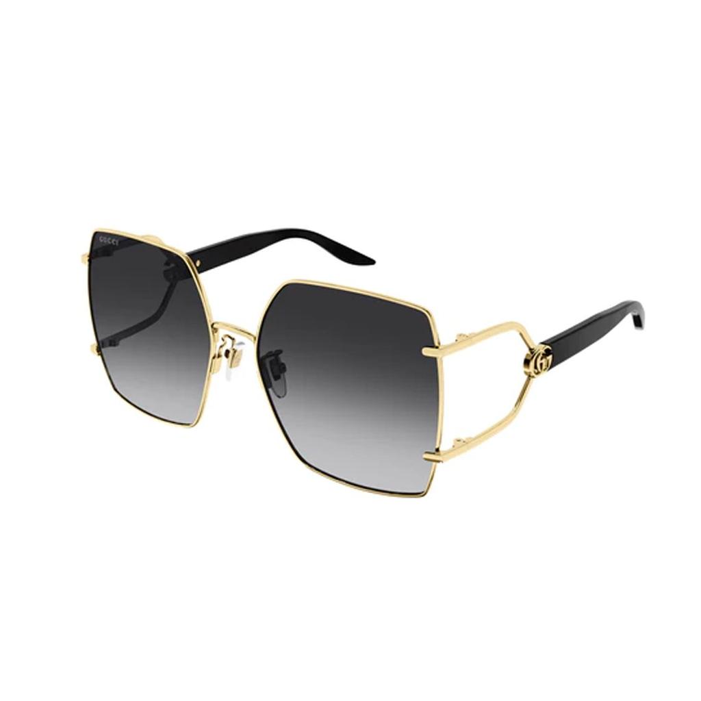 Gucci Irregular Frame Sunglasses With Logo Men sunglasses Gold GG1564SA001