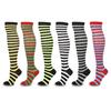 Großhandels gestreifte Oberschenkelhohe Strümpfe Damen Japanischer Stil Weihnachten Halloween Party Überknie Socken