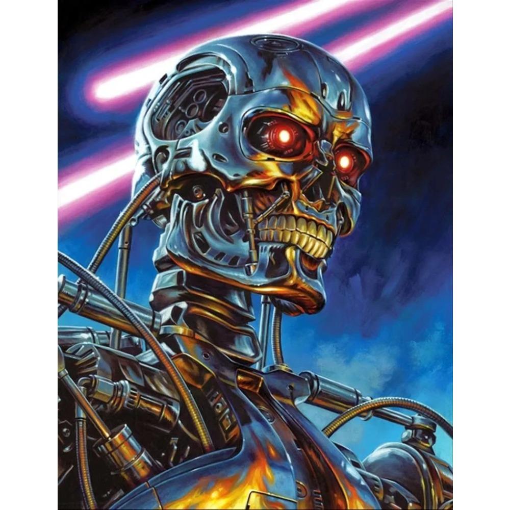 Klassischer Sci-Fi-Film The Terminator Filmplakat Leinwandgemälde Schwarzenegger Retro-Wandkunst Bilder Heimzimmerdekor Geschenk