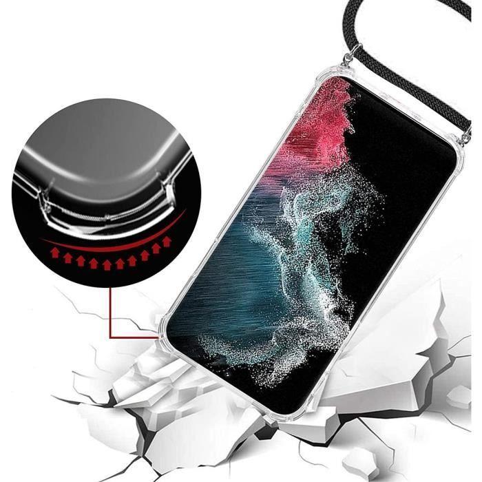 Coque avec Bandoulière - BOOLING - pour Samsung S22 Ultra - Anti-Rayure - AntiChoc - Vert Nuit