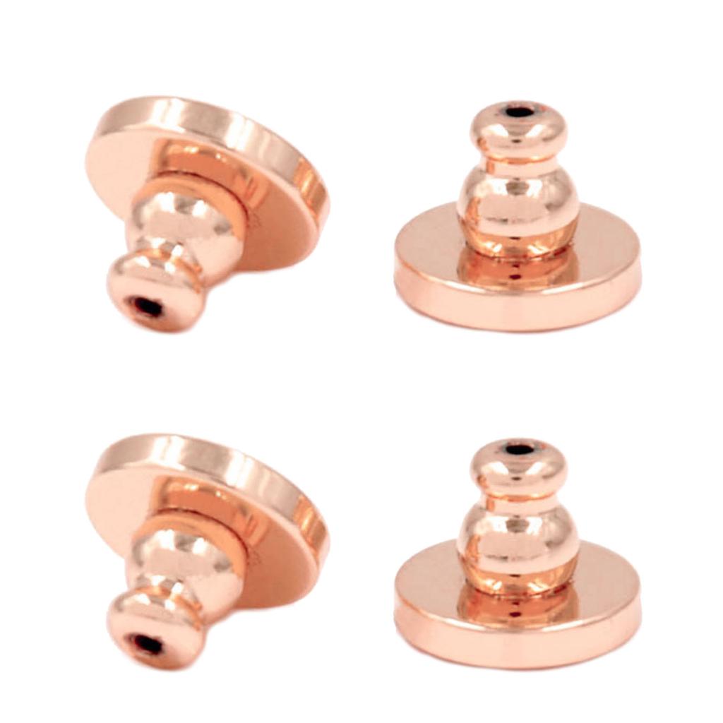 4Pcs Comfortable Earring Stoppers Secure Plugging Blocked Ear Backings Jewelry Replacement Locking Earnail Plugs