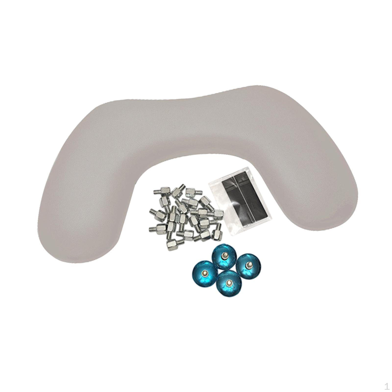 

Подушка для подлокотника U-образной формы из искусственной кожи, аксессуары для дизайна ногтей, подушка для рук Milk coffee color