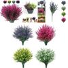 Lifelike Lavender Artificial Flowers For Elegant Garden Porch And Window Decor