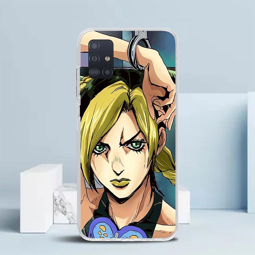 JoJo's Bizarre Adventure Jolyne Cujoh Soft Cover for Samsung Galaxy A12 A22 A32 A52 A72 A02S Phone Case Note 20 Ultra 10 S10 Plu