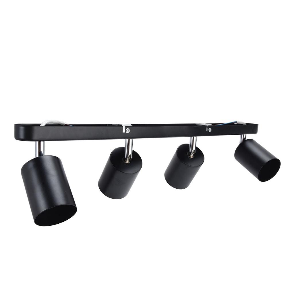 GU10 Lamp Holder 4 Head Rotating Ceiling Mounted Base for Canteen Shopping Mall Showcase