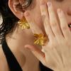 Vintage Flower Finger Ring Simple Adjustable Finger Ring Statement Jewelry Gift