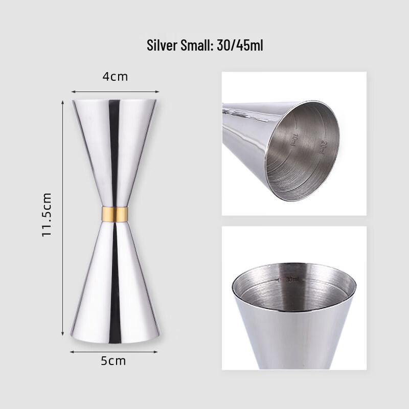 ZISIZ Stainless Steel Bartending Jigger Set