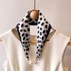 Neck Guard Bib Wraps Wrist Strap Satin False Collar Print Scarves Silk Scarf Cross Neckerchief