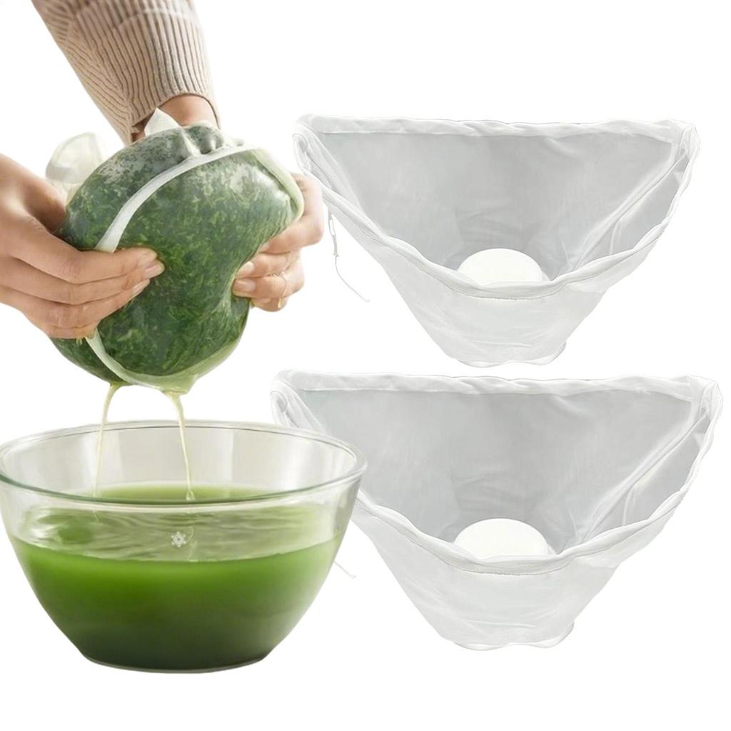 3pcs Reusable Nut Milk Bags Strainers Unbleached Nylon Cheesecloth Bag Food Cheese Yogurt Filter Kitchen Fine Mesh Strainer