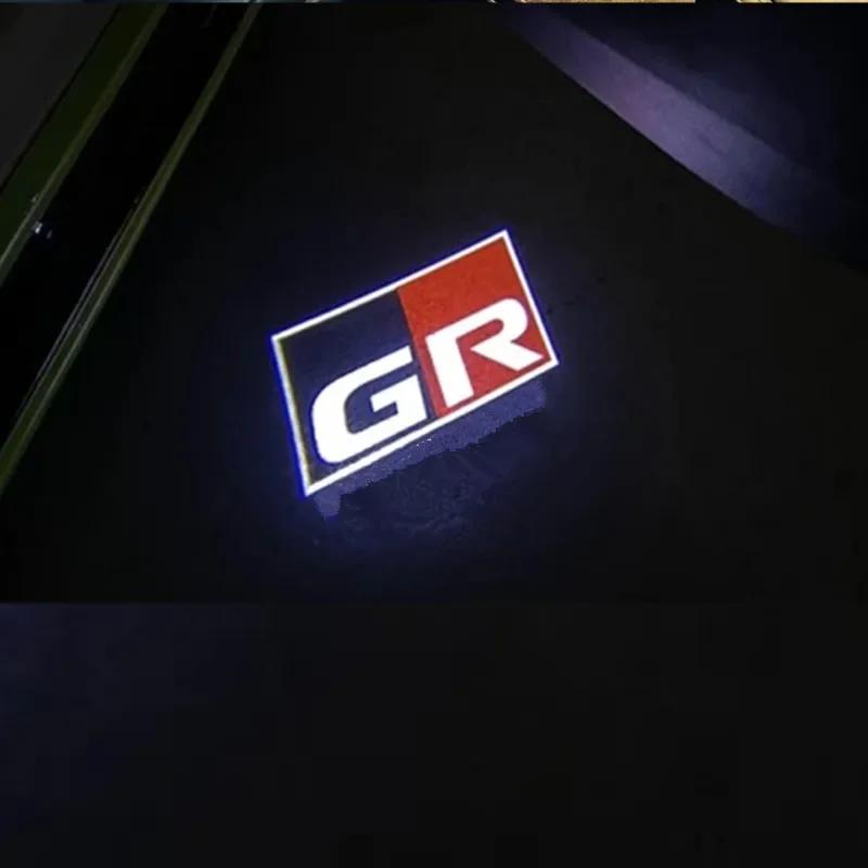 Car Door LED HD Welcome Courtesy Shadow Projector Lamp Logo Light for Toyota GR YARIS Sports CROWN COROLLA REIZ Auto Decorative
